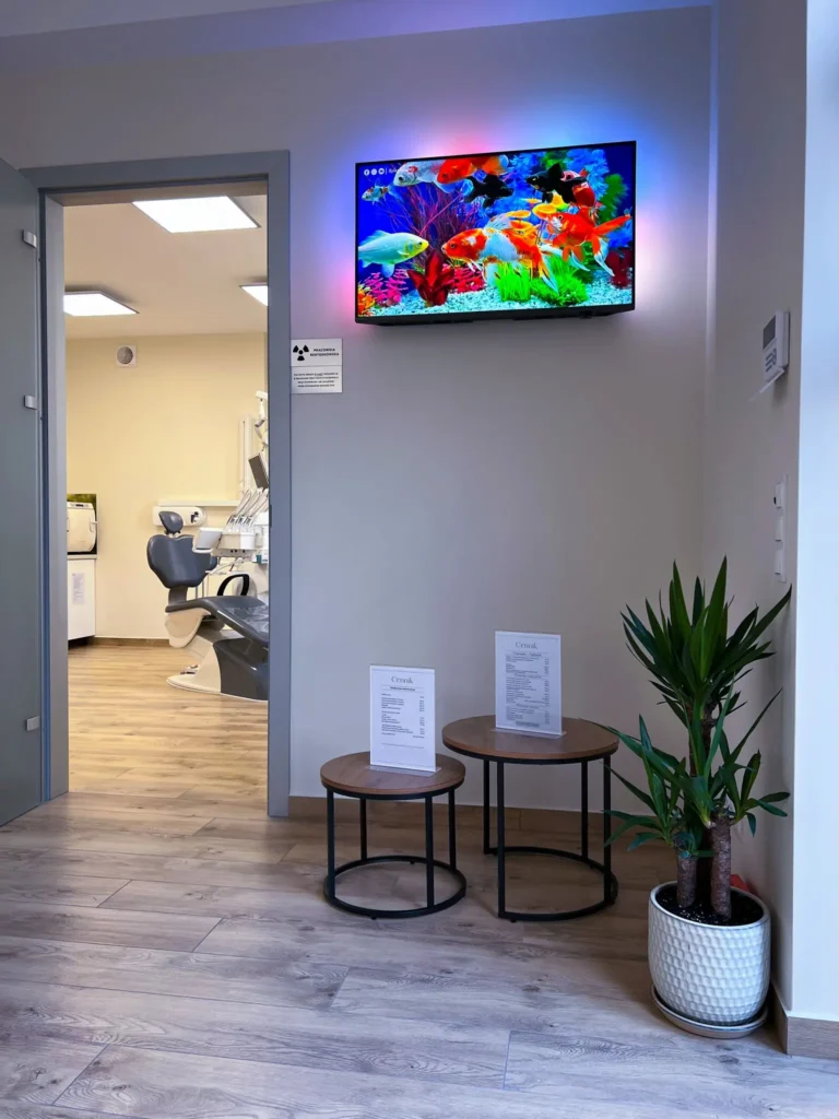 The waiting room of the study.